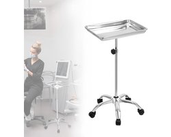 Instrument Stand - Mobiele Service Cart & Tafelstation voor Tandheelkundige Huisdierkliniek benodigdheden, met Lift Out Werklade 30" ~ 50" Hoogte