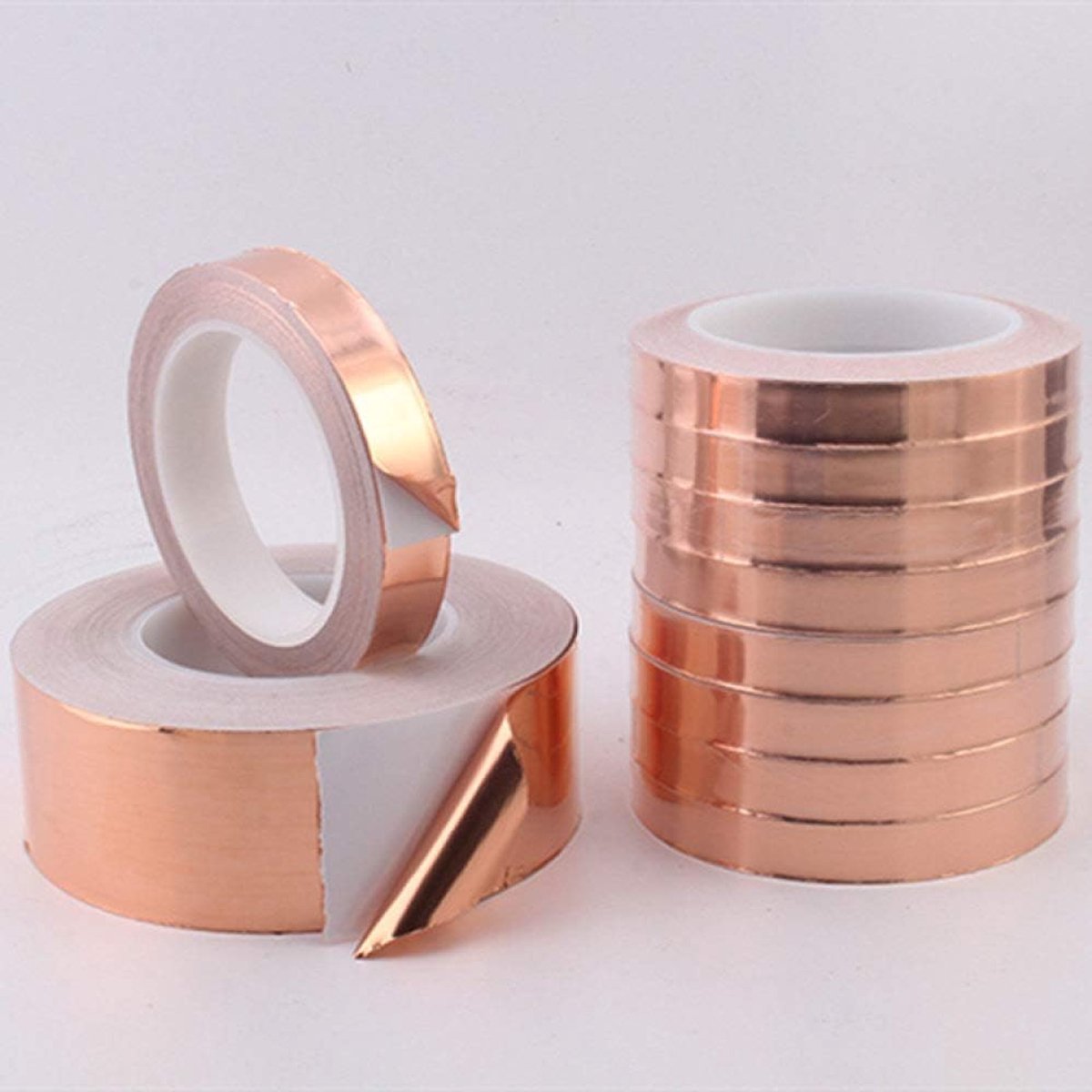 meter eenzijdig geleidende koperfoliebandstrip lijm EMI-afscherming warmtebestendige band 8/10/12 mm, 20 m, 8 mm