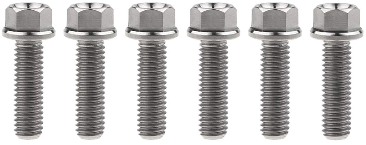 Stks Titanium Bouten M6x10-70mm Hex Flens Schroeven voor Fiets Bevestigingsmiddelen