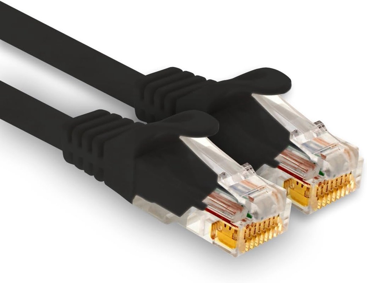 1aTTack.de 1x 25m CAT7 Ethernet LAN-netwerkkabel RJ45 - zwart