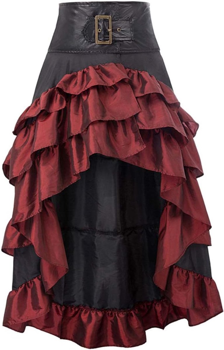 Steampunk Gothic zwart kant rok lange rok