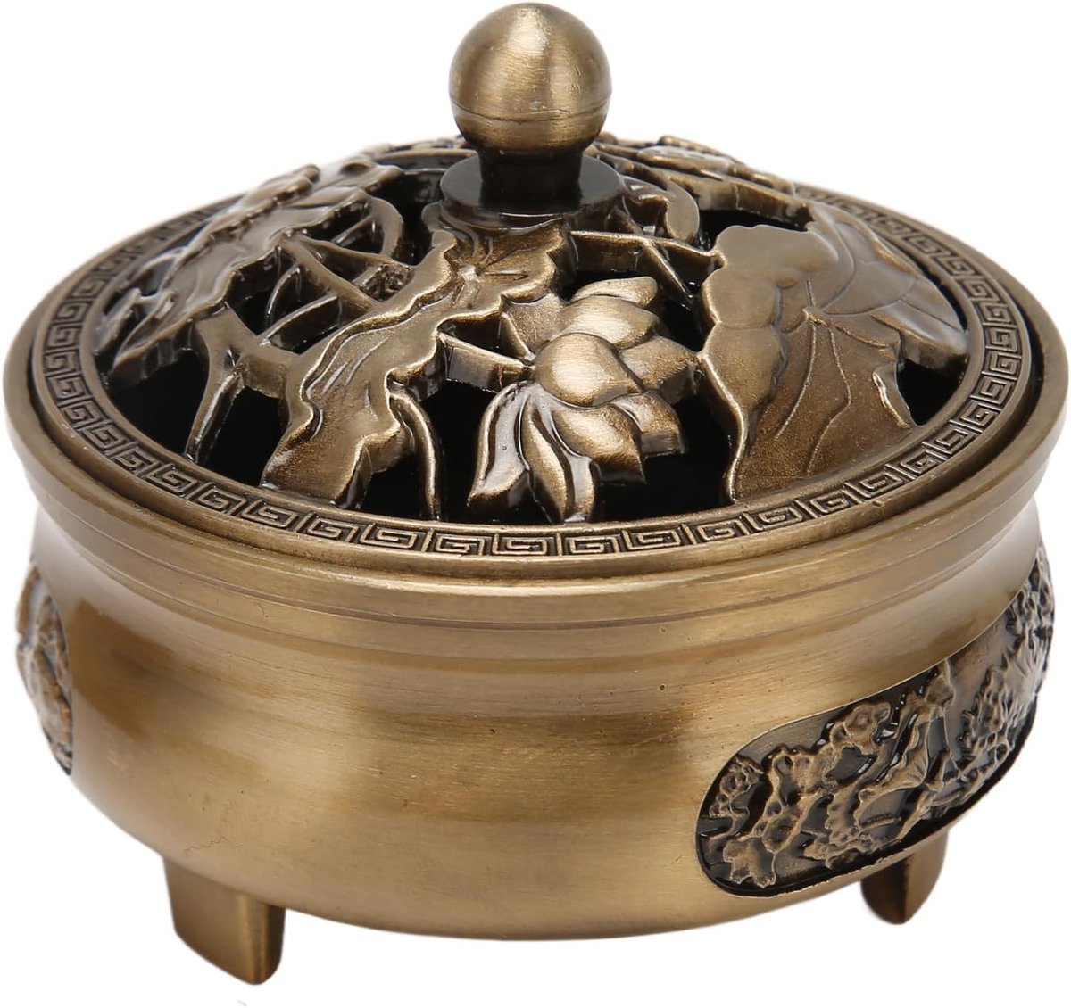 Dailygoods- Wierookbrander Duurzaam - Wierookbrander met Zeef - Wierookstokjeshouder - Retro Stijl - Hoogwaardige Zinklegering - Betrouwbaar en Langdu