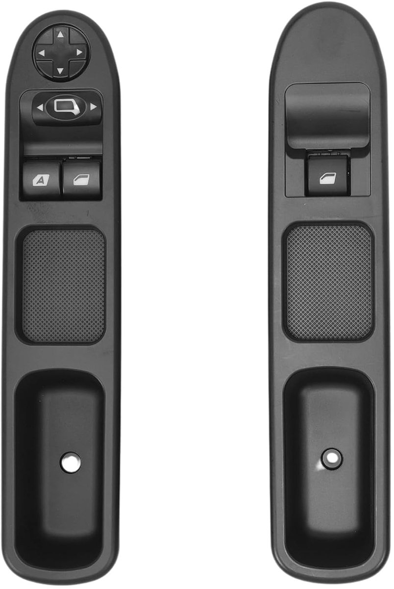 MTTproducts - Window Control Panel - Vervangende Schakelaars - 2 Stuks - Zwart - Auto Ramen Bediening - Geschikt voor Peugeot 207 en Citroën C3