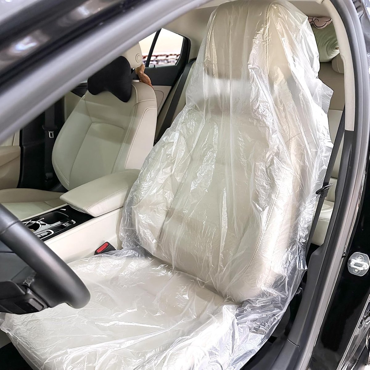 Dailygoods- Autostoelhoezen 100 Stuks - Wegwerp - Transparant - Waterdicht - Olie- en stofbestendig - Voor de meeste voertuigen - Stoelbekleding