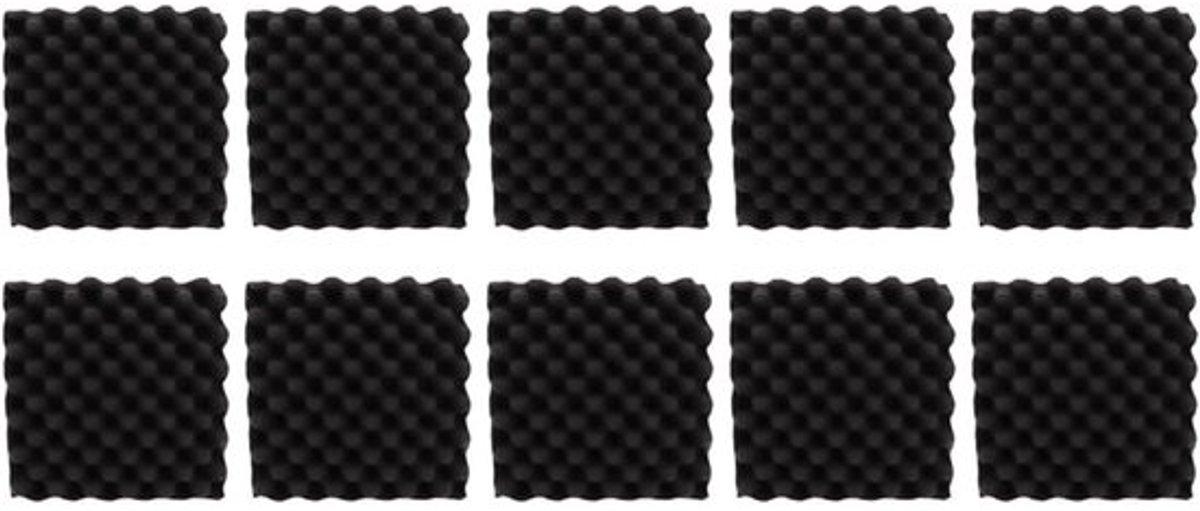 Akoestische Panelen - Geluidsisolatie Schuim - Geluidsverbetering Ruimte - Hoge Dichtheid Schuim - 30x30x5cm - Zwart