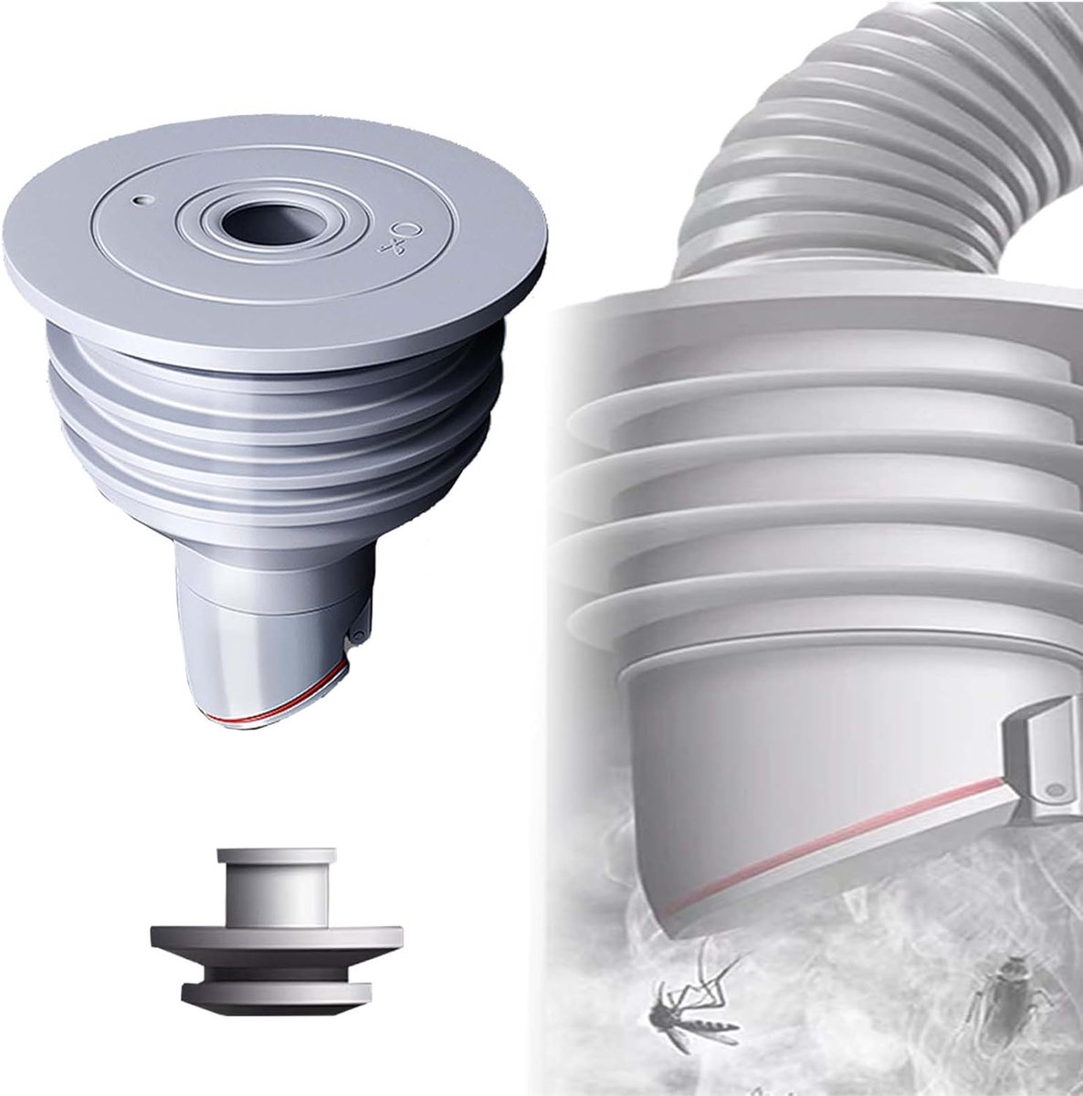 Dailygoods- Afvoerslangafdichting 35-40mm - Afdichtkap - Siliconen - Waterafvoerslang - Terugslagklep - 7 lagen afdichting - Afvoerslang