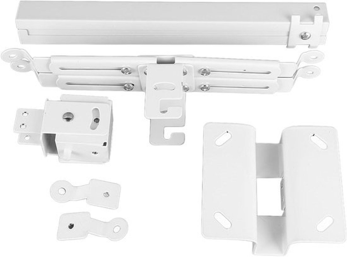 Projectormontagebeugel - Projectorbevestiging Plafondsteun - Presenteren op Kantoor - Stabiele Ijzeren Constructie - 43-65 cm - Wit