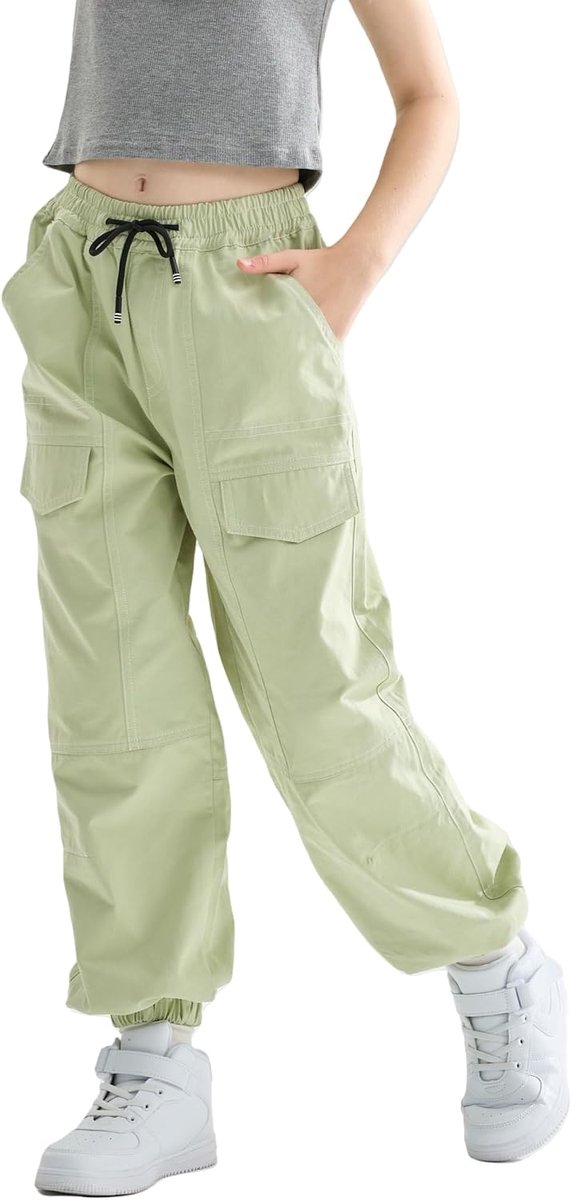 Hiphopbroek voor meisjes, cargobroek met stretch voor jongens, joggers, streetwear en dans