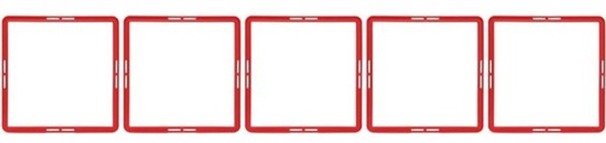 Agility Ringen - Trainingsringen Sport - Sporttraining Verbeteren - Multifunctioneel Vierzijdig Ontwerp - 42.5 cm - Rood