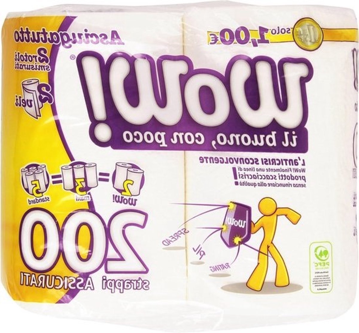 Genial! - keukenpapier, 200 papieren, 2-laags, 2 rollen