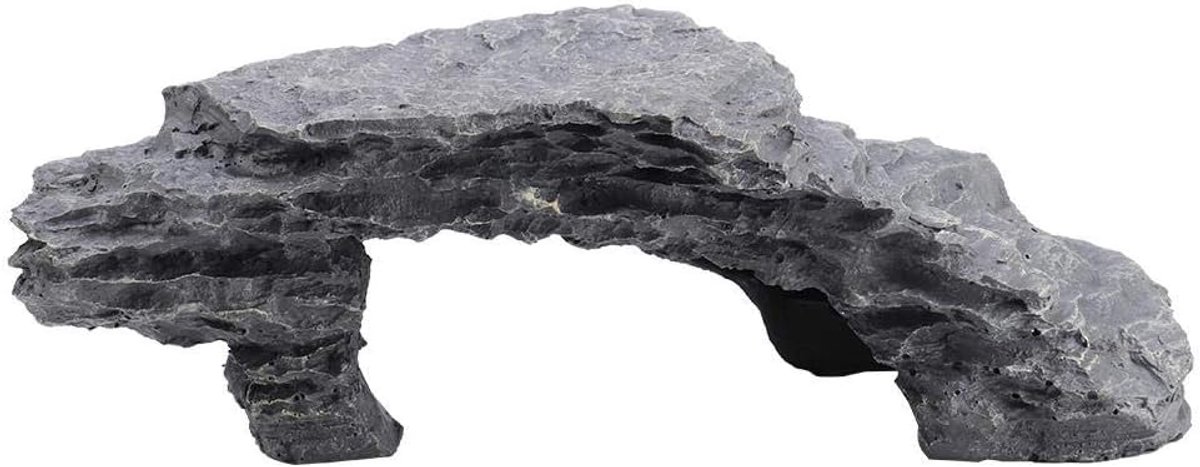 Reptielengrot van Hars, Realistische Rots Schuilplaats voor Schildpad en Reptielen, Aquarium Decoratie Verberggrot, Natuurlijk ogend, Veilig en Duurzaam, voor Terrarium en Aquarium