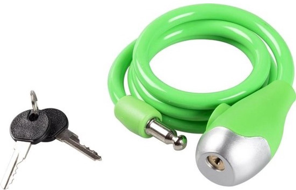 Fietsslot Spiraal - Kabelslot Fiets - Fiets Beveiligen - Extra Lange Kabel - 100 cm - Groen