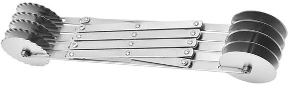 Gebak Cutter Wiel - Pizza Snijder - Bakken en Koken - Verstelbare Afstand - 33 x 5 cm - Zilver
