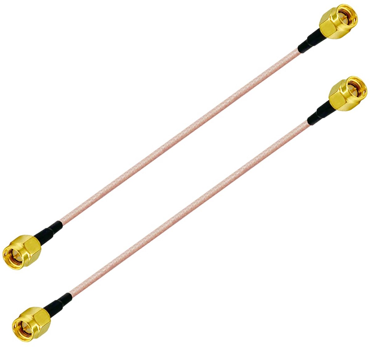 Antennekabel SMA plug plug kabel DAB + WLAN antennekabel RG316 15 cm/6 inch 2 stuks voor WLAN WLAN 2G 3G 4G antennerouter GSM Bluetooth WLAN LAN SDR FPV apparaten