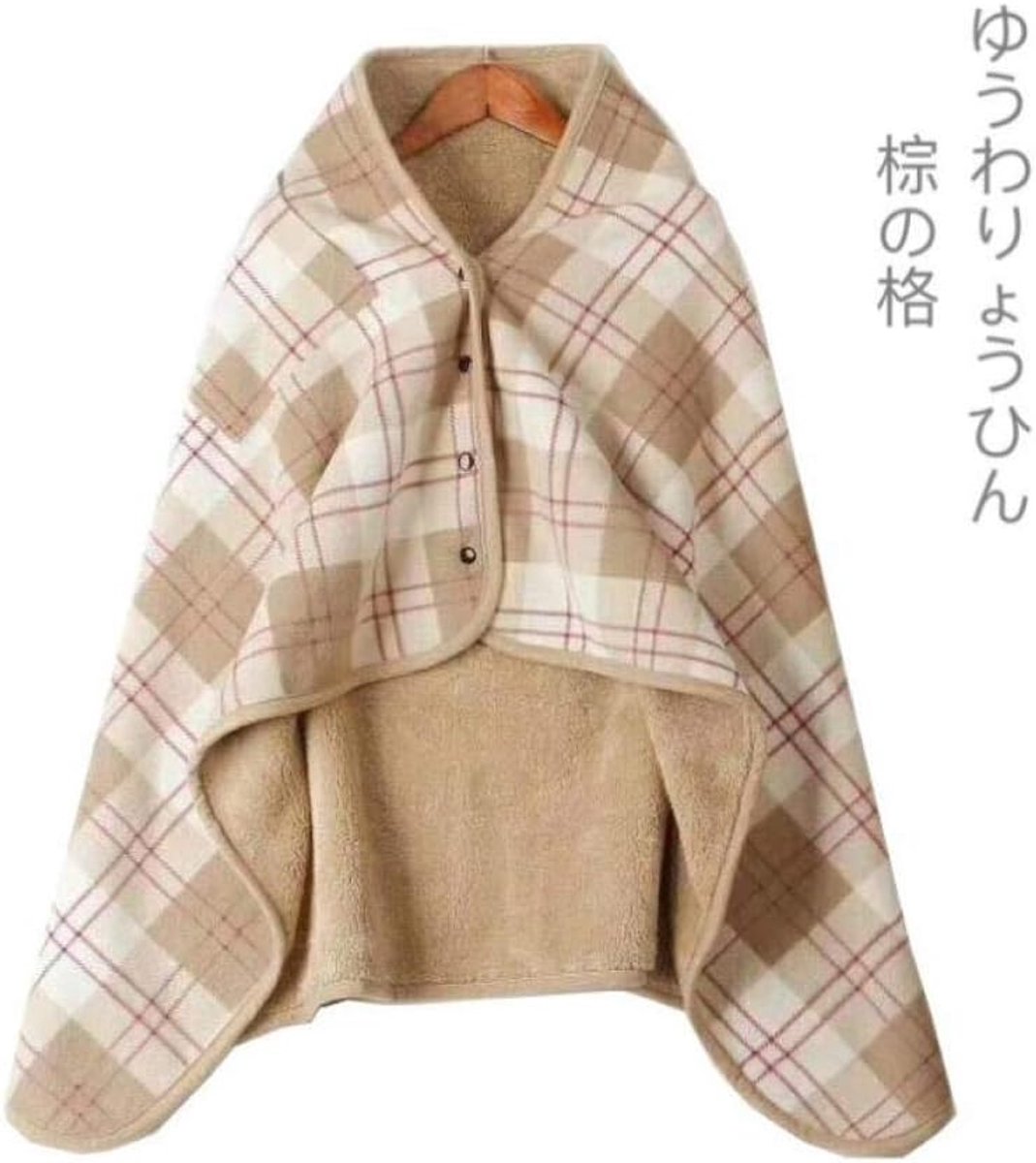 Fleece werpdekens Reisformaat - Superzachte donzige warme stevige bedspreien voor bank Microfiber deken -Bruin raster_100x140cm