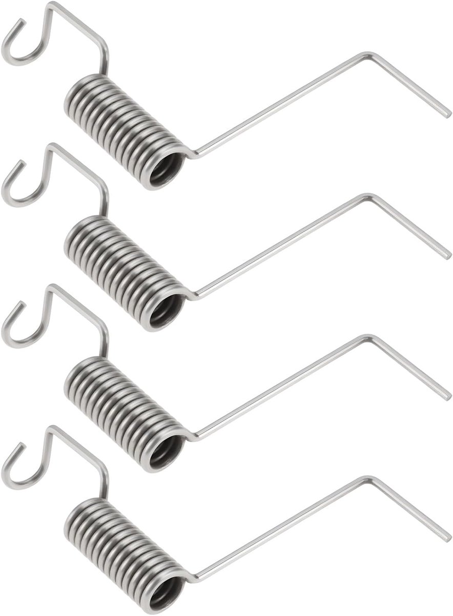Dailygoods- Brievenbusveren 4 Stuks - Vervanging voor Traditionele Brievenbussen - Roestvrij Staal - Zilver - 20 mm Lang - Goede Elasticiteit - Brieve