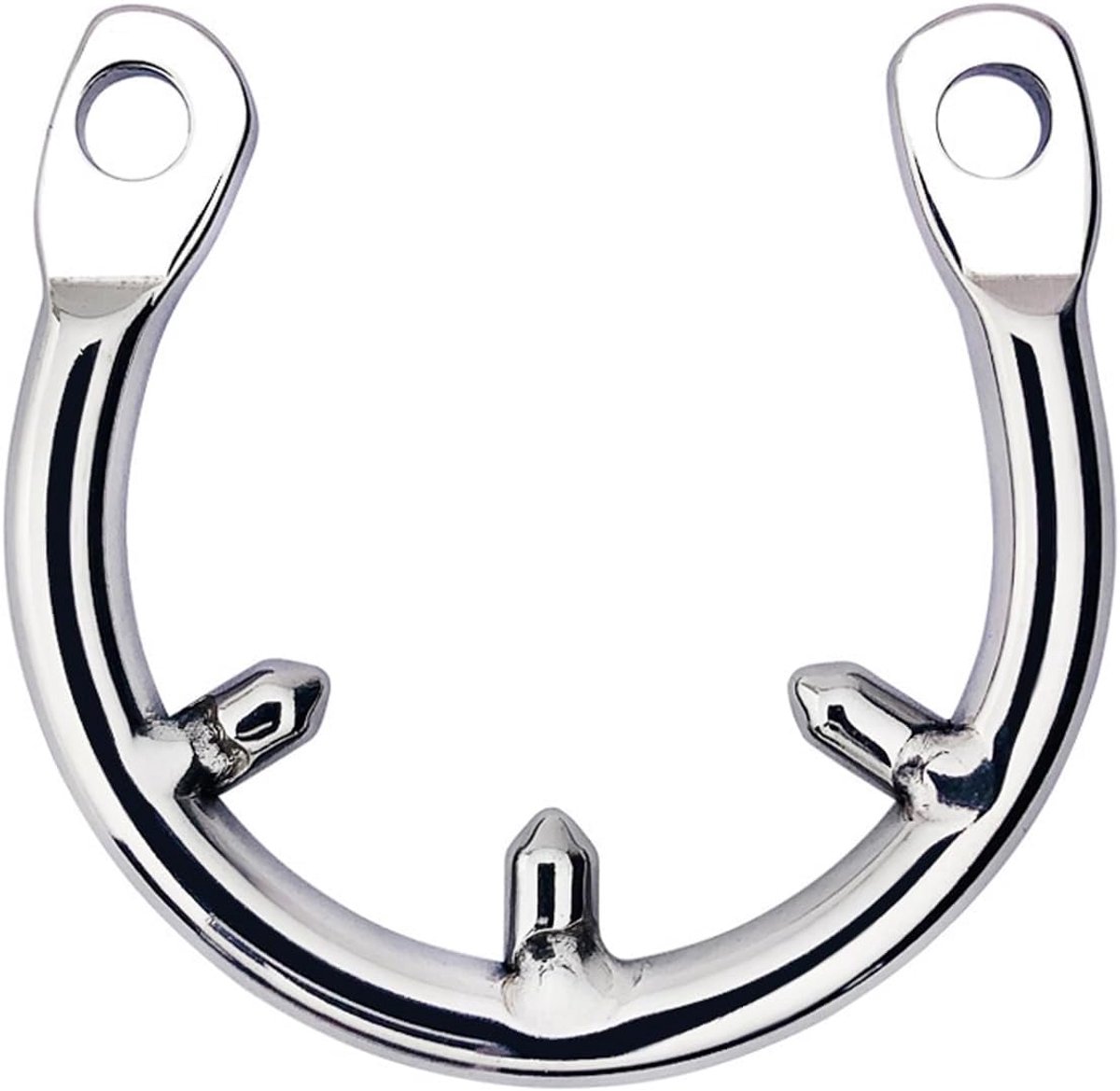 Chastity Cage with Catheter Snap Ring, Male Flat Metal Penis Cage, Chastity Device Lock SM Bondage Sex Toys for Men (Anti-release ring)