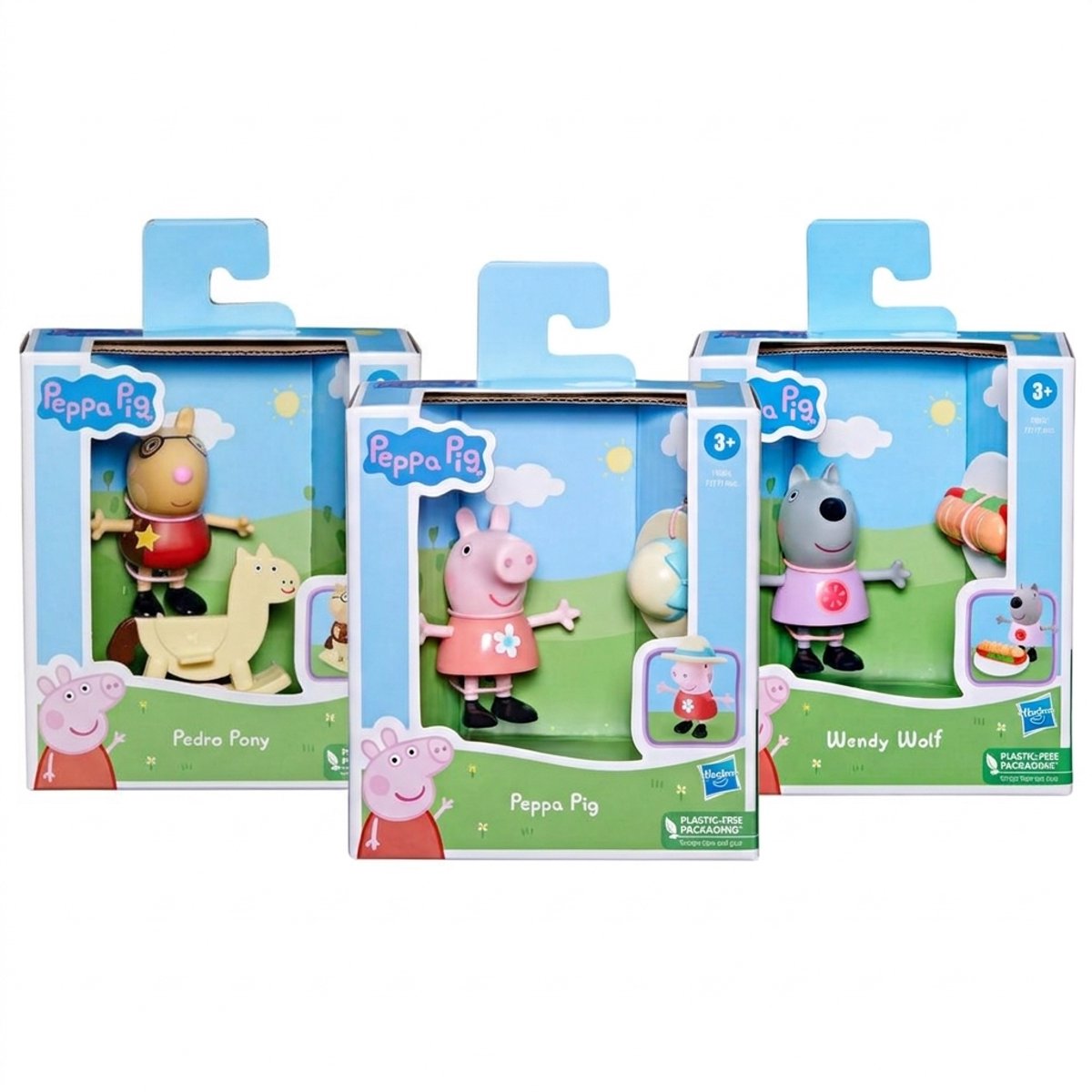 Peppa pig set of 3 characters Peppa, Pedro and Wendy