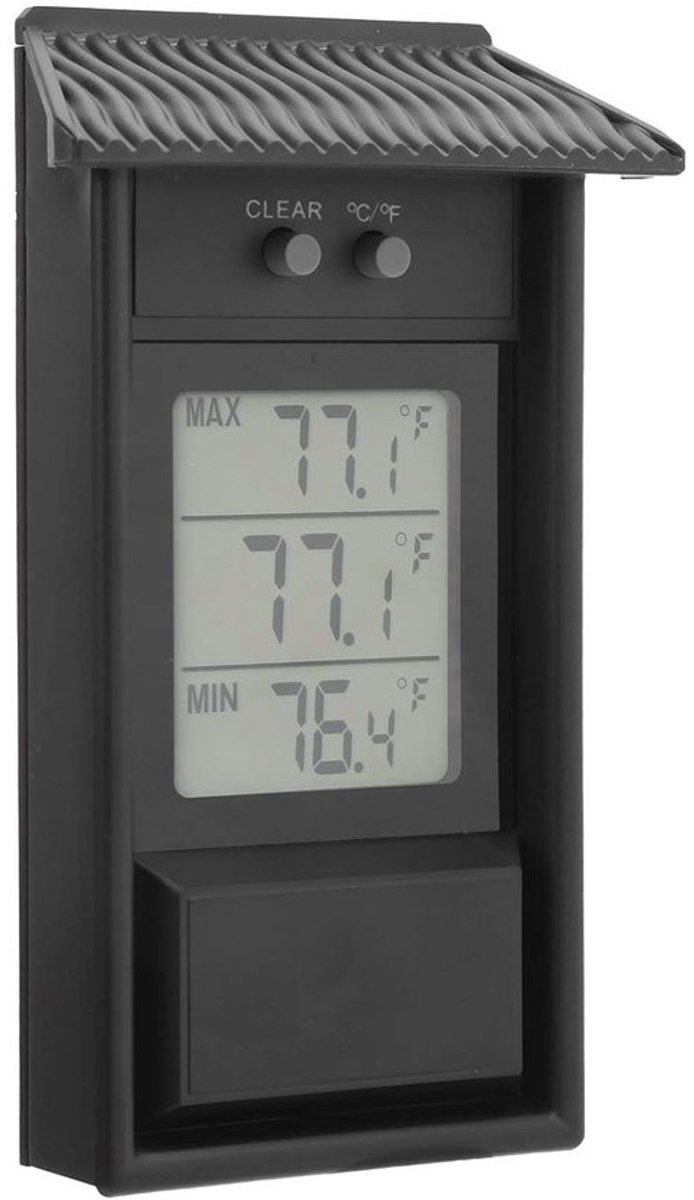Digitale Thermometer - Temperatuurmeter Buiten - Tuin Temperatuur Meten - Waterdicht ABS Materiaal - -20 tot 50℃ - Wit