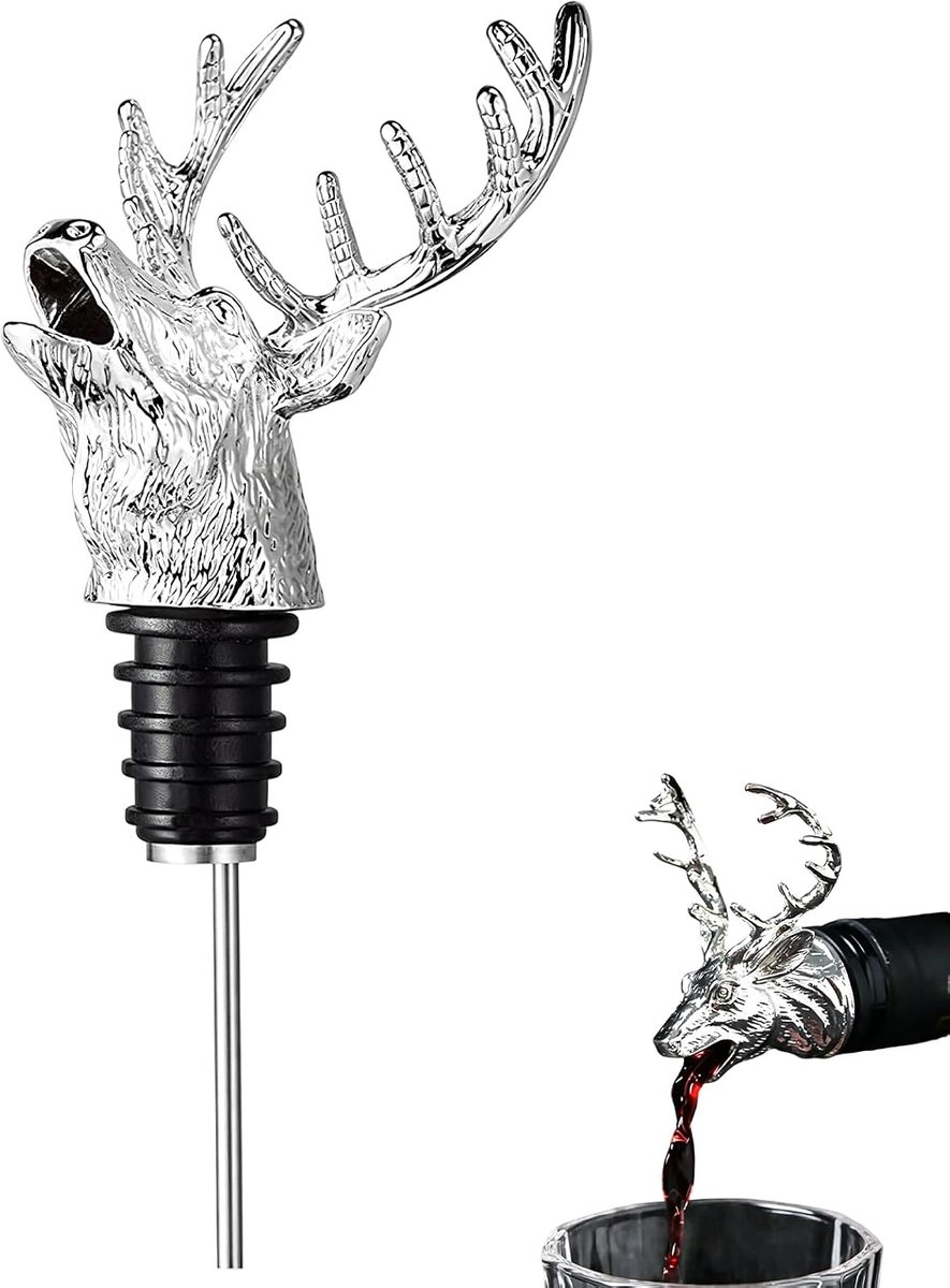 wijnschenktuit, creatieve anti-druppel-schenktuit, zilver, zinklegering, conisch