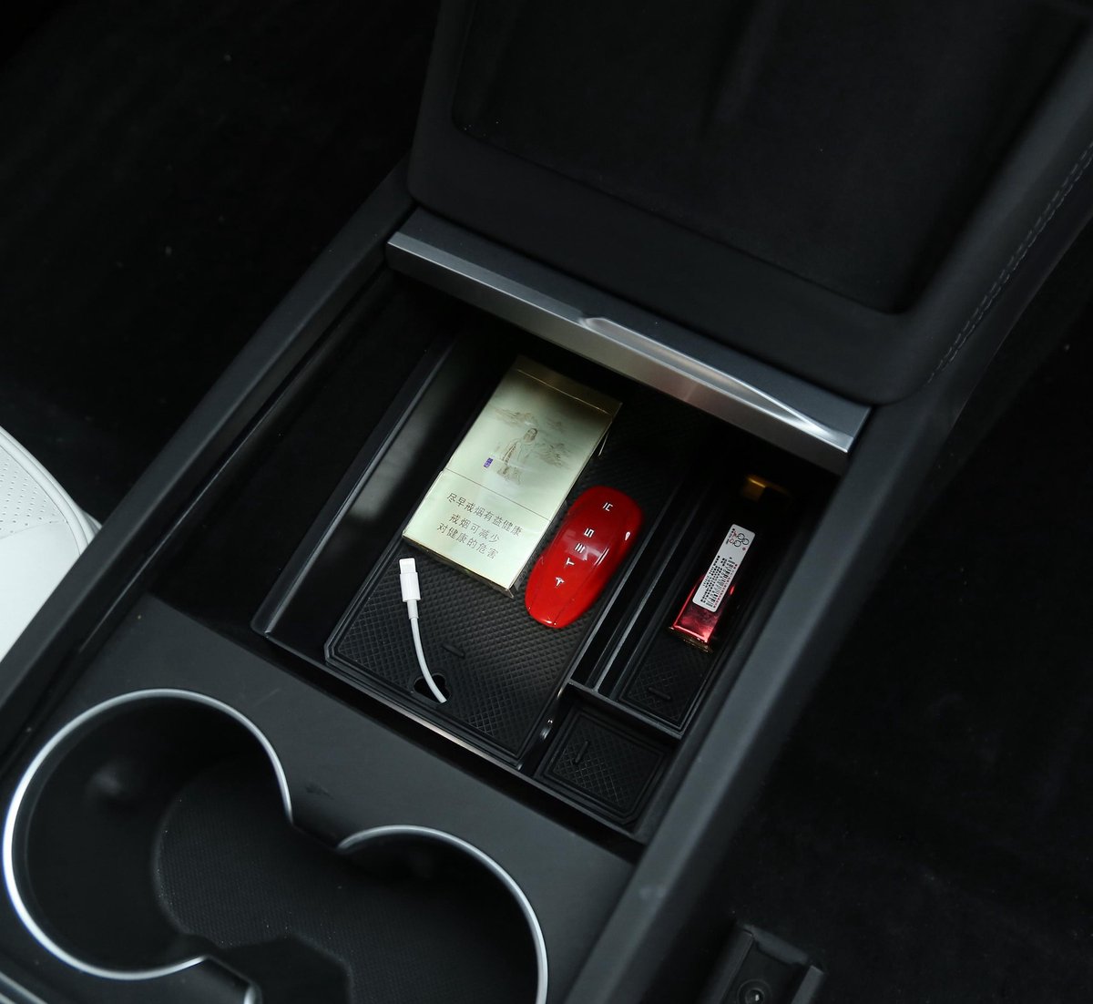 Wieport - middenconsole opbergdoos organizer met antislip - Geschikt voor Model 3 Highland (2024+)