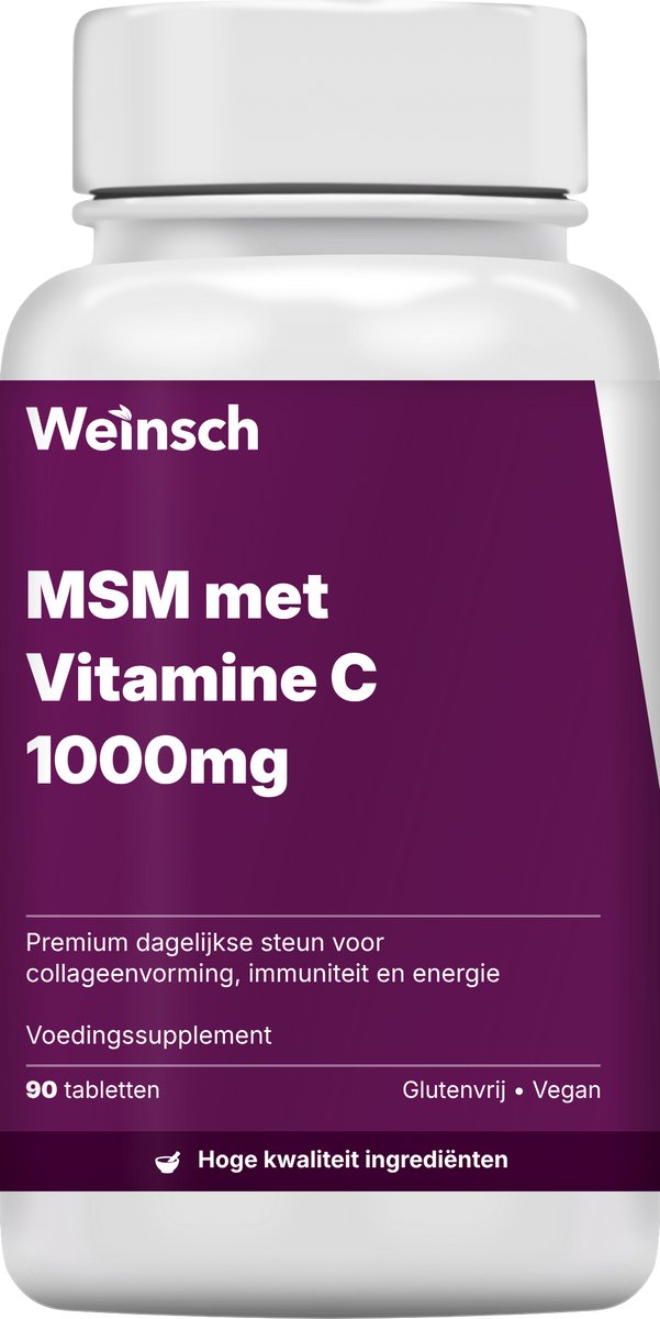 Weinsch MSM met Vitamine C 1000mg | 1500mg | 90 tabletten