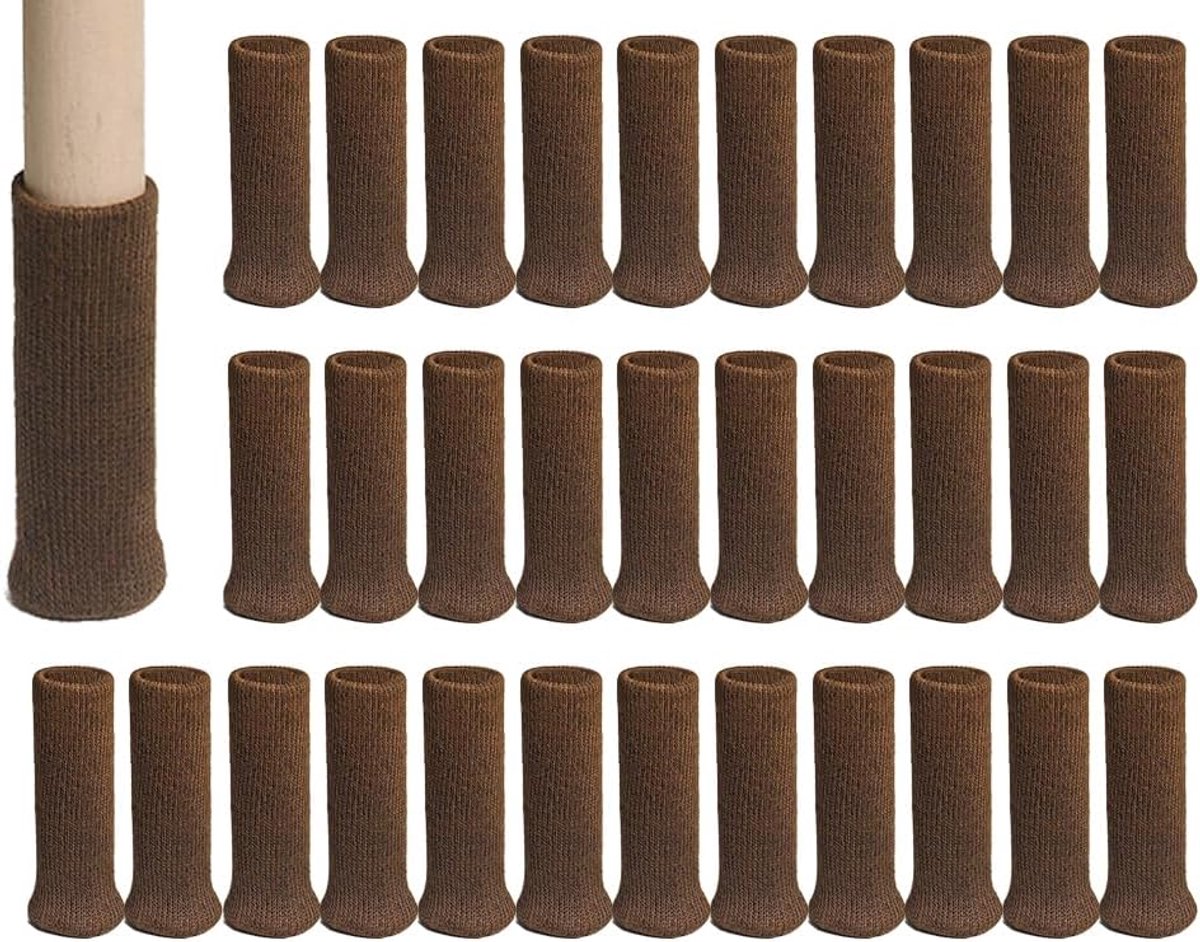 Stoelsokken, 32 stuks, elastische meubelsokken, gebreide, gebreide stoelpootbeschermers, elastische stoelpootdoppen, zeer elastisch gebreide meubelsokken, voor stoelpoten