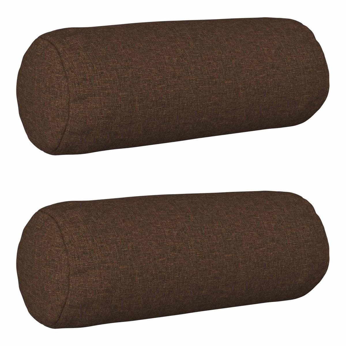 vidaXL Dekenkussen - 2 - st - HEERLEN - Bruin - Diam. - 15 - x - 40 - cm - Stof