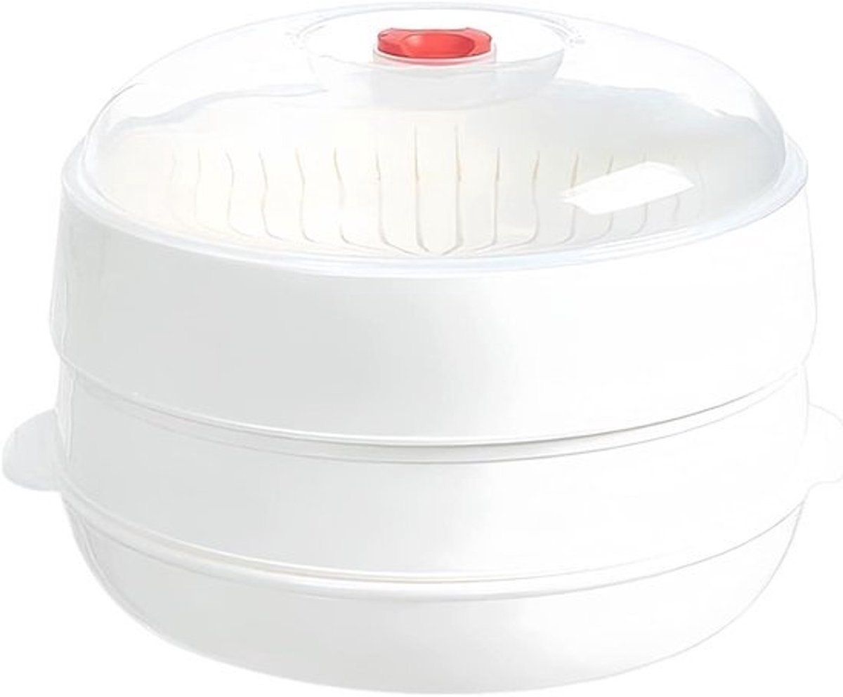Stoomkoker Magnetron - Stoombak Deksel - Gezond Koken - Voedselveilig PP - Niet gespecificeerd - Transparant