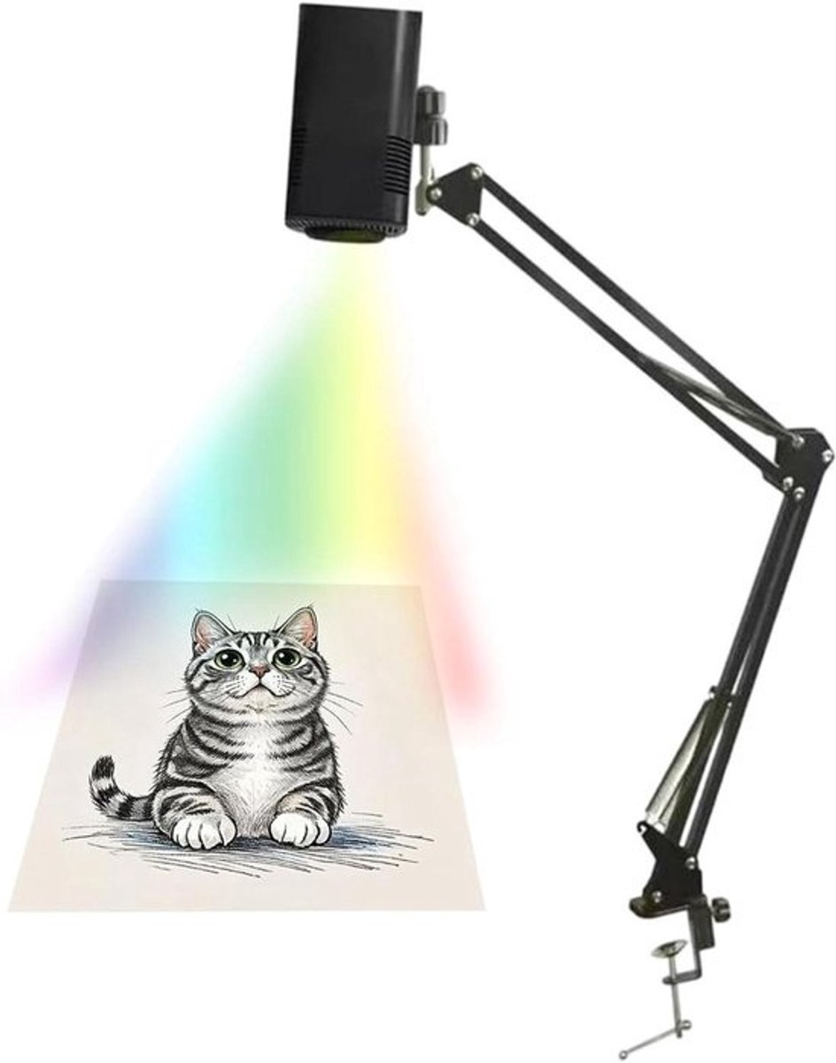 Tekening Projector - Traceer Projector - Schetsen en Tekenen - Beeldhoek Stretching - 220x123cm - Wit