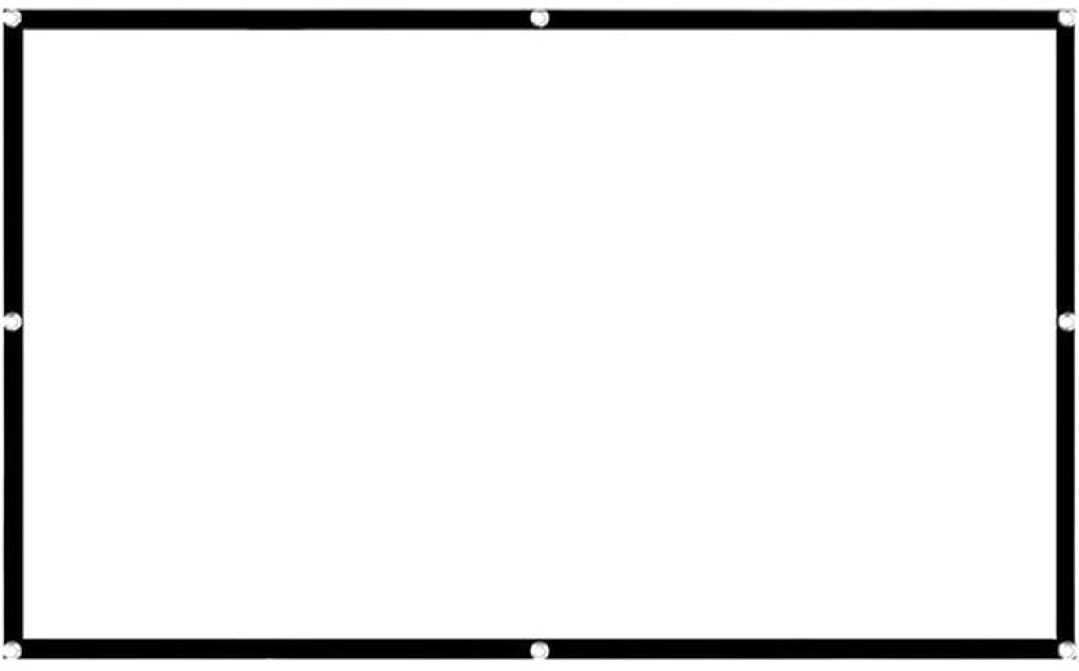 Projectiescherm - Filmdoek Oprolbaar - Thuisbioscoop Creëren - Magnetisch Oprolsysteem - 60 inch - Wit