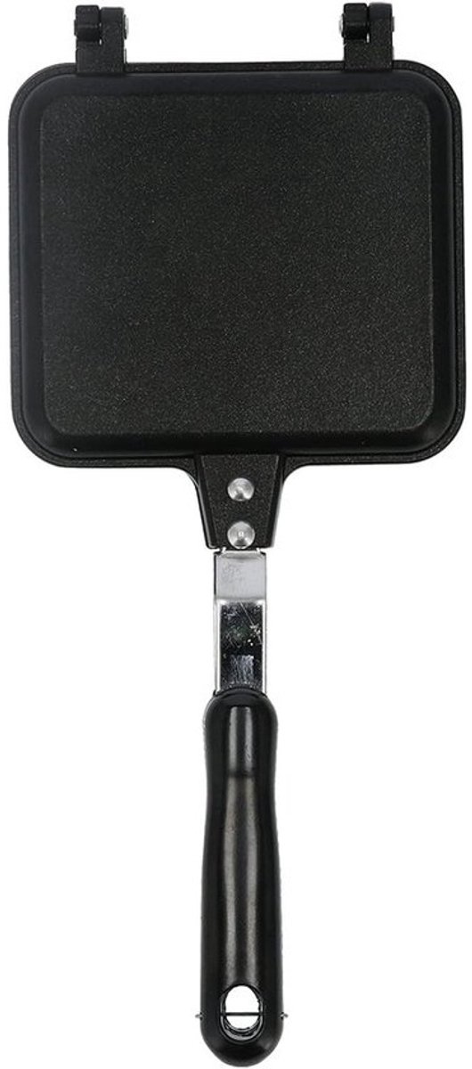 Ontbijtpan Dubbelzijdig - Sandwich Pan - Brood Bakken - Antiaanbaklaag - 28 cm - Zwart