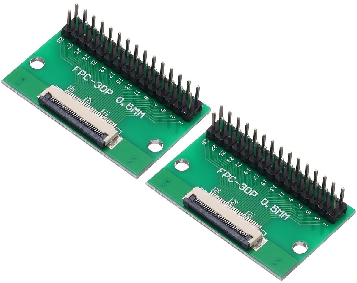 2 stuks FFC FPC 32 pin 0,5 mm bus op 2,54 mm dubbel bestand mannelijke pin strip header adapter PCB converter kaart voor LCD TV / digitale camera's / computer
