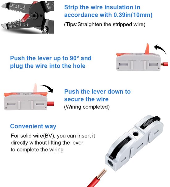 Elektrische blokken 28-12 AWG splicing kabel connector 600 V 32A voor Circuit Inline DIY — afbeelding 4