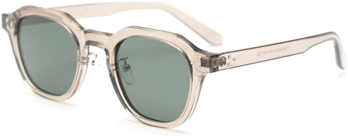gepolariseerde zonnebril voor dames heren vierkant polygon retro vintage zonnebril dik frame luxe merk design bril