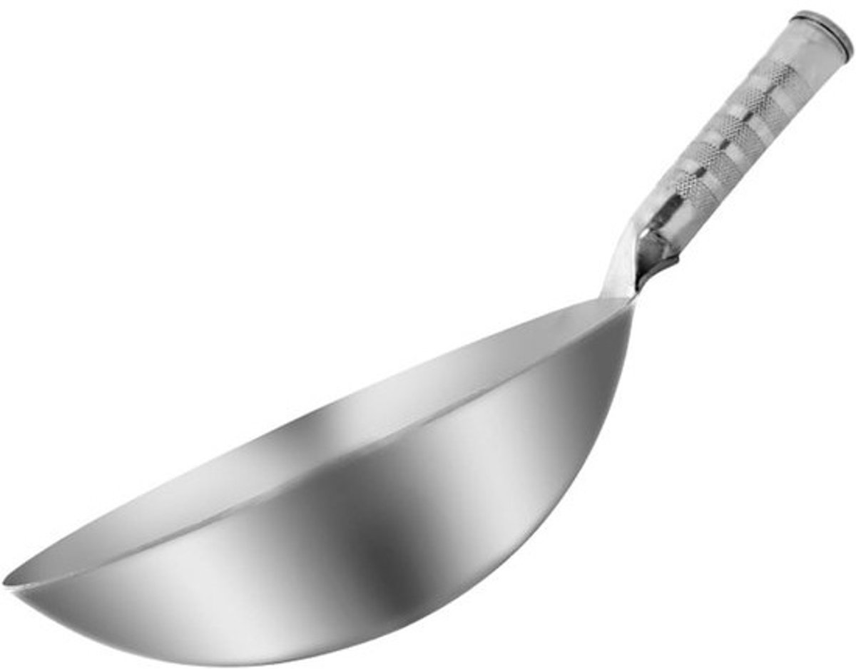 Wokpan 32 cm - Roerbakpan - Snel Koken - Koolstofstaal - 32 centimeter