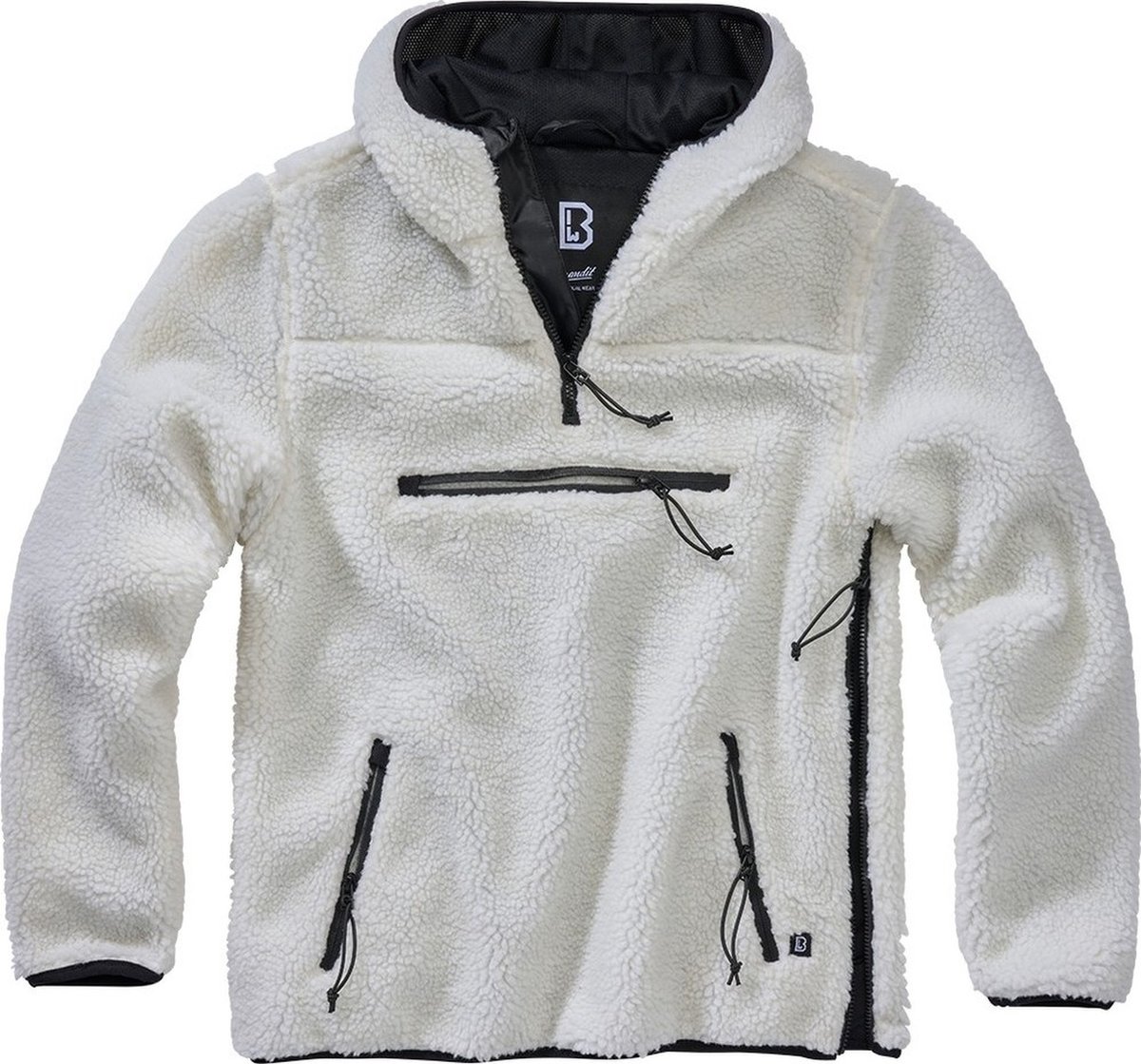 Brandit - Teddyfleece Worker Pullover Jas - M - Wit