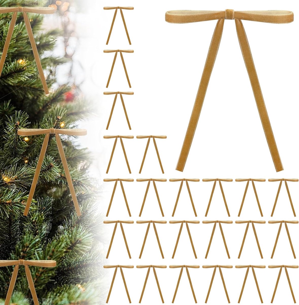Strikken, 13 x 18 cm, kerststrikken, voor kerstboomdecoratie, geschenkverpakking, kerstkrans, boomslinger en feestelijke decoratie