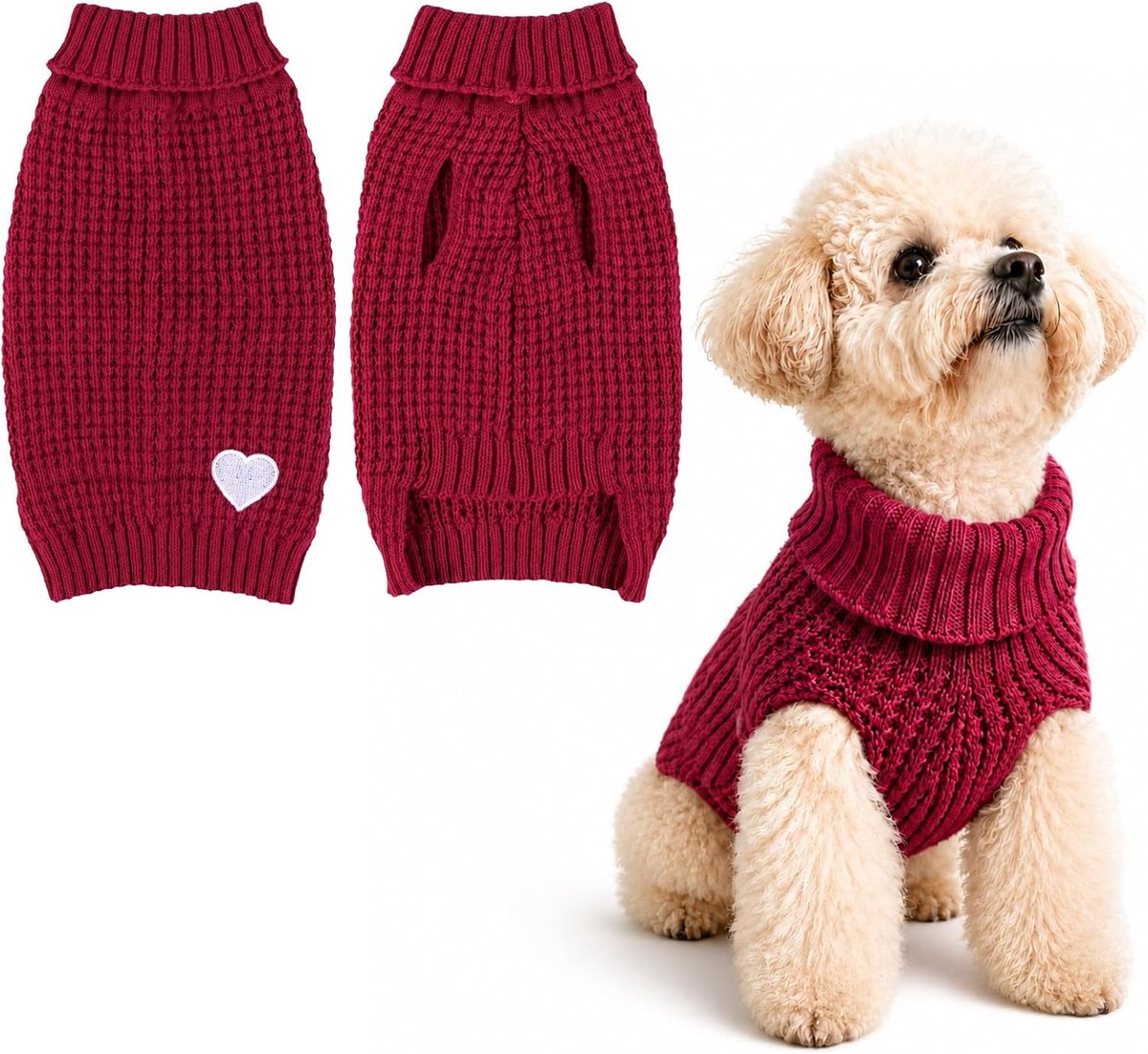 Kleine Honden, Gebreide Coltrui, Rood