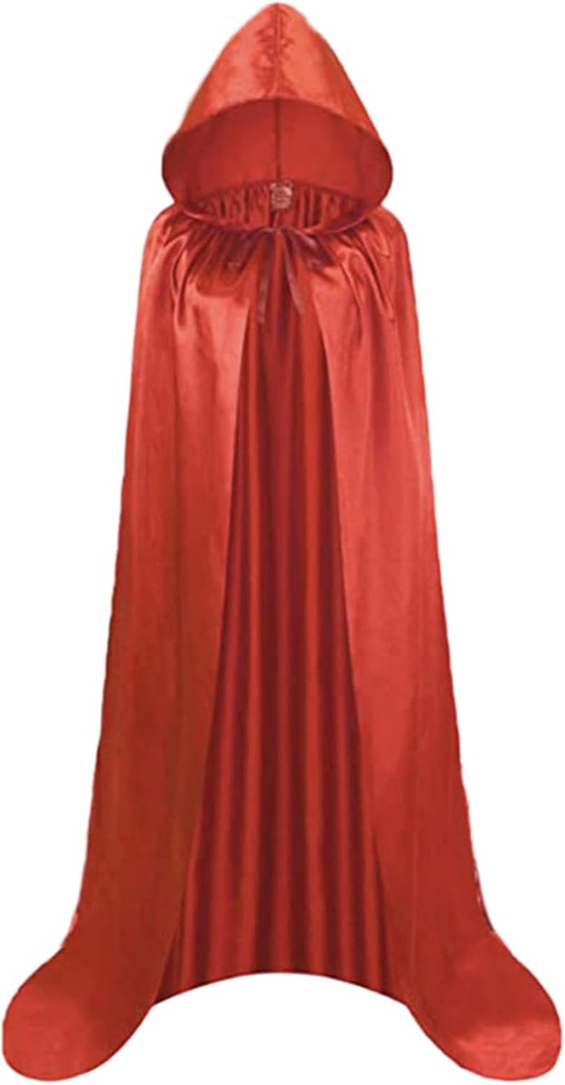 Halloween Cape, lange cloak, uniseks, rood, L