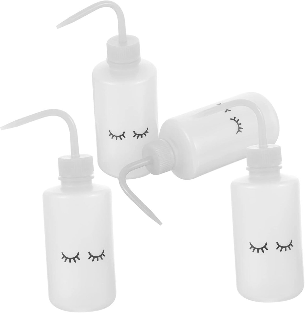 4 Stuks Verstelbare Eyelash Cleaner Flessen Plastic Squeeze Watering Flessen voor Binnenplanten Precisiewerk voor Tuinieren Hygiëne