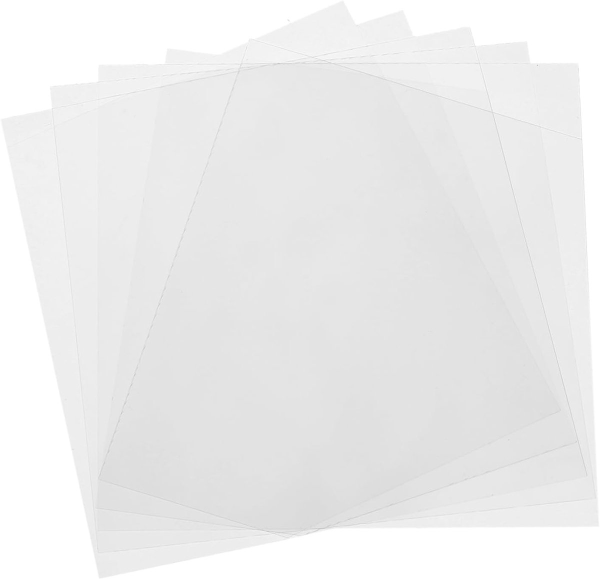5 stuks gekleurde plastic folies, barnsteenfolie, transparant, gel, kleurcorrectiefilter, waterdicht, 3,9 x 3,9 cm, voor knutselwerk (transparant)