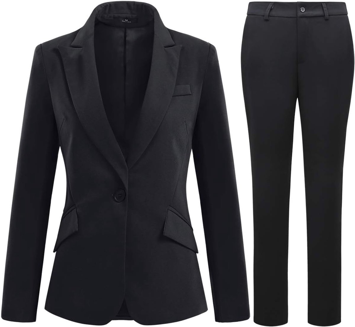 Dames 2-delig broekpak jas dames formele kantoor zakelijke blazer jas