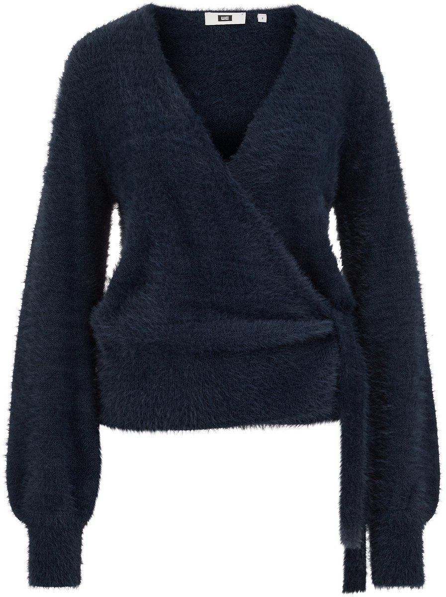 WE Fashion Dames fluffy vest met overslag