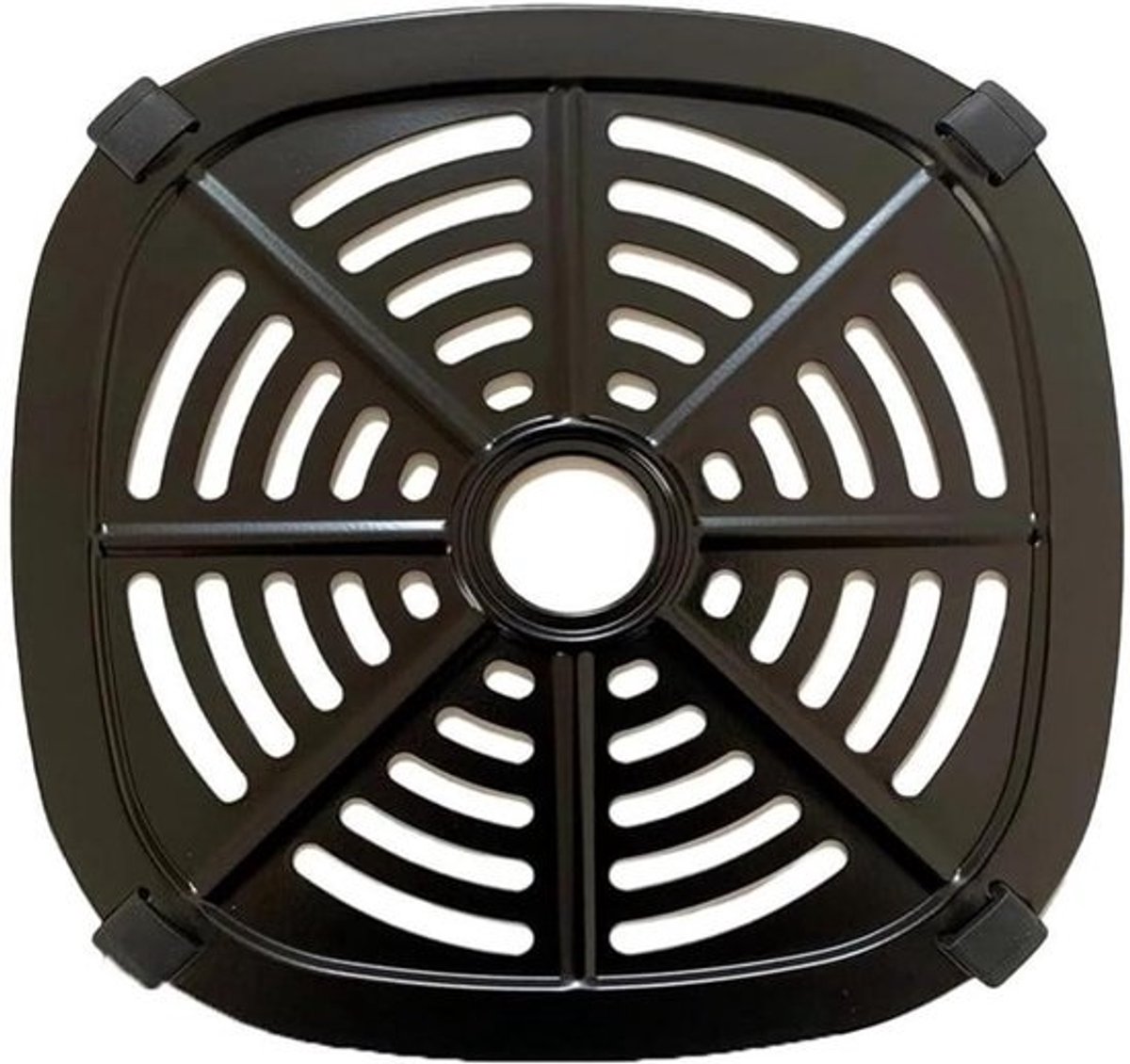 Airfryer Grillplaat - Vervangende Lade - Gelijkmatig Koken - Verbeterde Luchtstroom - 20.8 x 20.8 cm - Zilver
