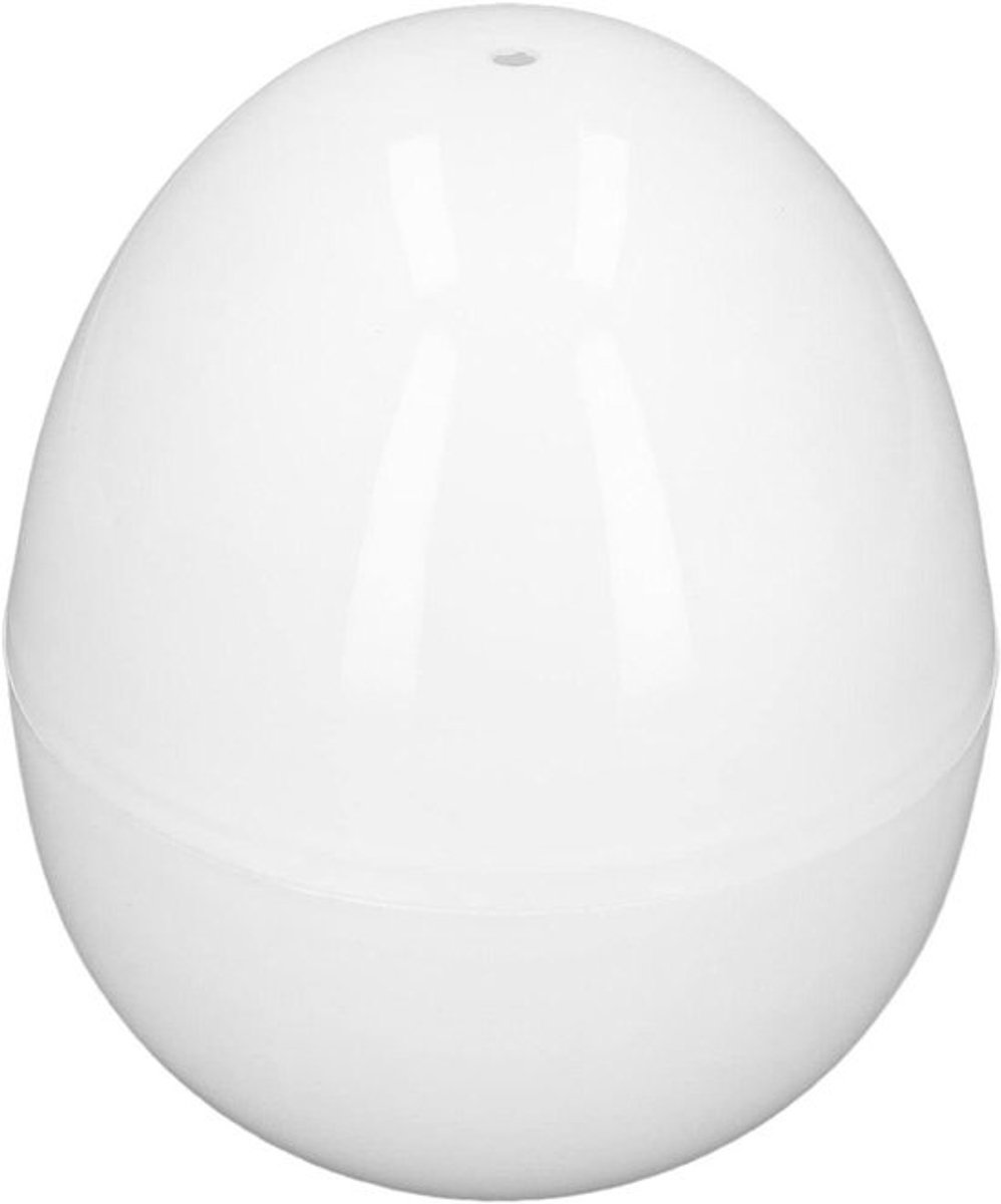 Gekookte Eierkoker - Eiermachine Stoomoven - Snel Ontbijt Maken - Kookt 4 Eieren - Compact Ontwerp - Wit