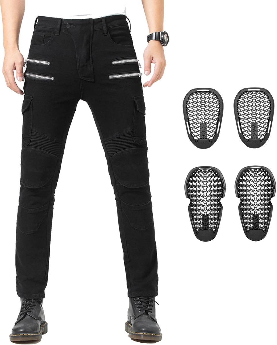 Heren motorbroek Motorcycle Jeans Gepantserde motorbroek met afneembare CE-bescherming
