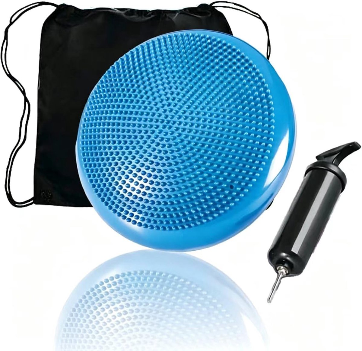 Balancekkussen voor kinderen en volwassenen, balzitkussen met luchtpomp, diameter 33 cm, balanstraining, yogamat, massageboard, fysiokussen voor core, coördinatie, fitness, rugtraining, lila