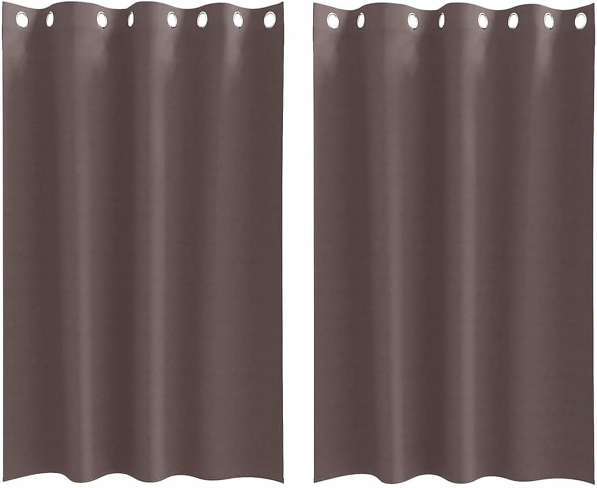 Verduisteringsgordijnen van polyester, 175 x 140 cm, 80-90% lichtblokkering, voor woonkamer, slaapkamer, kantoor, met ringen, 4 montagemethoden