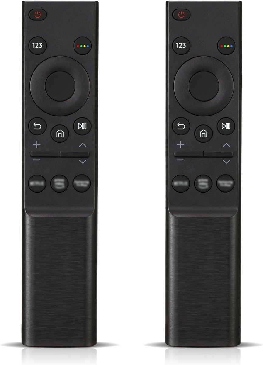 Vervangende afstandsbediening voor Samsung TV BN59-01358B - set van 2 infrarood afstandsbedieningen voor Samsung Crystal QLED OLED Curved HDTV 4/8K UHD, gebogen vorm, Smart TV-serie